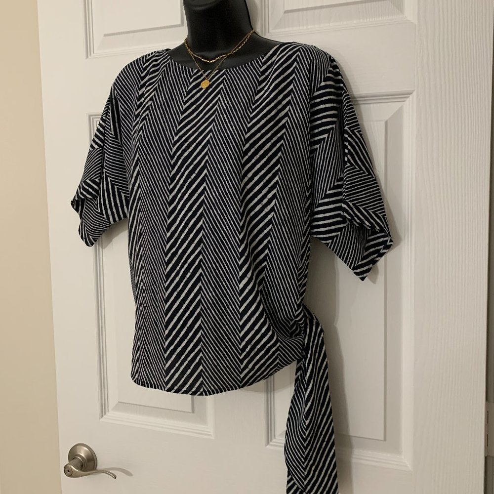 MICHAEL KORS Blue Top Blouse, Size M